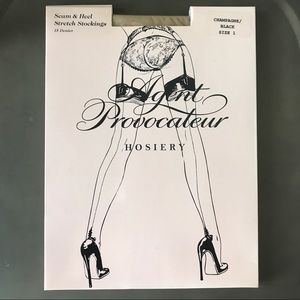 Agent Provocateur Seam & Heel stockings, new